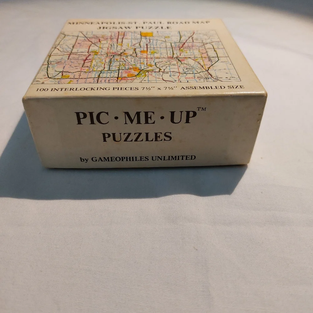 Minneapolis St Paul Vintage 1973 Road Map Jigsaw Puzzle